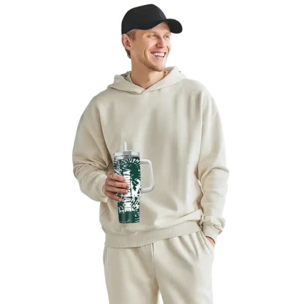 customized michigan state spartans burst swirl green curved tumbler top rated.webp