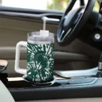 customized michigan state spartans burst swirl green curved tumbler best selling.webp