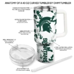 customized michigan state spartans camo mashup green white curved tumbler best selling.webp
