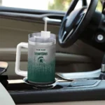 customized michigan state spartans gradient dots green curved tumbler best selling.webp