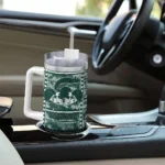 customized michigan state spartans honey streaks green curved tumbler best selling.webp