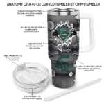 customized michigan state spartans superman shield green gray curved tumbler best selling.webp