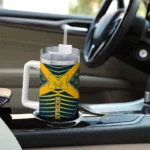 customized michigan wolverines chevron layers blue curved tumbler best selling.webp