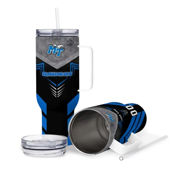 customized middle tennessee blue raiders arrow armor blue black curved tumbler high quality.webp