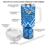 customized middle tennessee blue raiders chevron angle blue curved tumbler best selling.webp