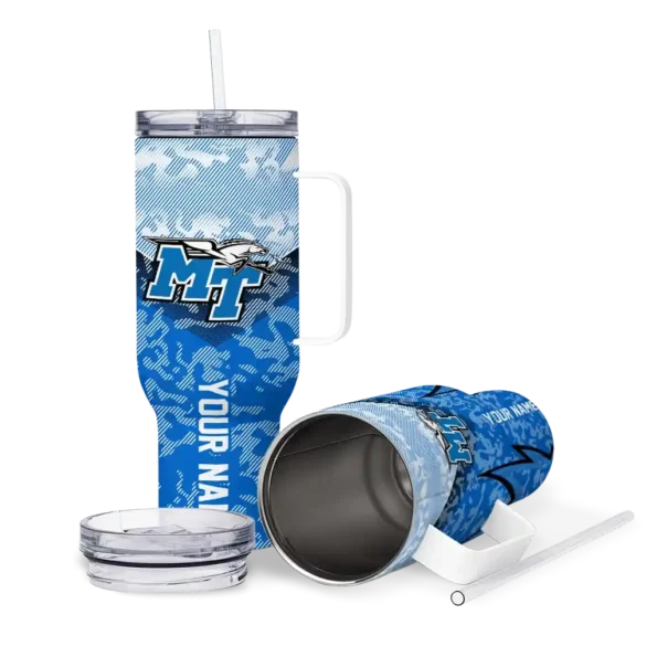 customized middle tennessee blue raiders chevron stripe blue curved tumbler high quality.webp