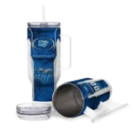 customized middle tennessee blue raiders hexagon armor blue curved tumbler best selling.webp