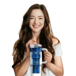 customized middle tennessee blue raiders hexagon armor blue curved tumbler best selling.webp