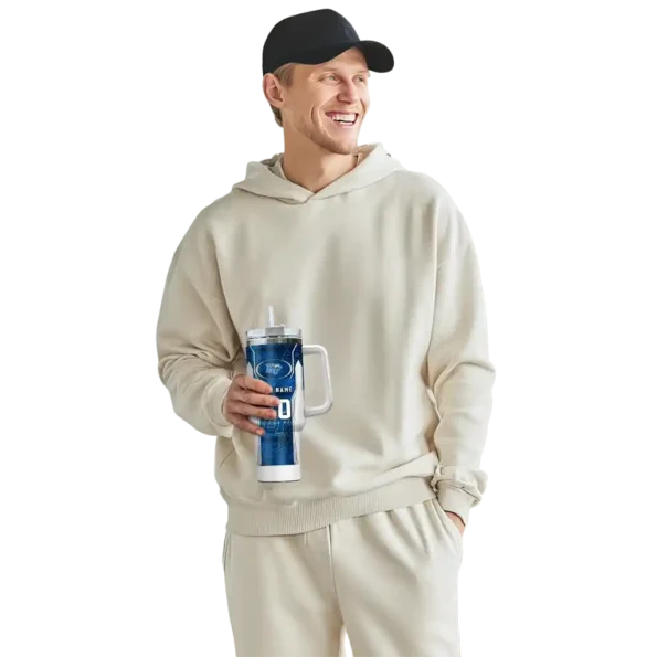 customized middle tennessee blue raiders hexagon armor blue curved tumbler top rated.webp