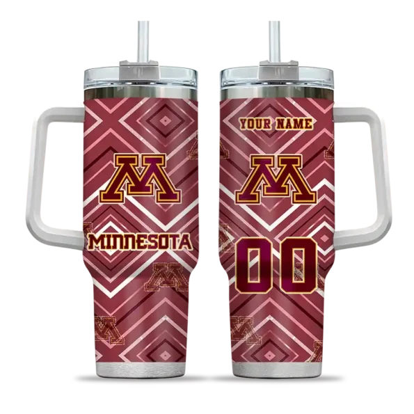 customized minnesota golden gophers bold diamonds maroon curved tumbler best selling.webp