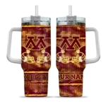 customized minnesota golden gophers honey streaks maroon curved tumbler best selling.webp