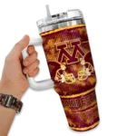 customized minnesota golden gophers honey streaks maroon curved tumbler best selling.webp