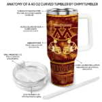 customized minnesota golden gophers honey streaks maroon curved tumbler best selling.webp