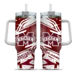 customized mississippi state bulldogs abstract paths maroon curved tumbler best selling.webp