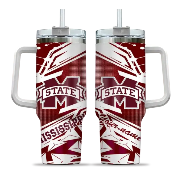 customized mississippi state bulldogs abstract paths maroon curved tumbler best selling.webp