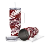 customized mississippi state bulldogs abstract paths maroon curved tumbler best selling.webp