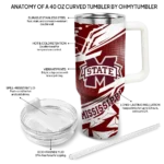 customized mississippi state bulldogs abstract paths maroon curved tumbler best selling.webp