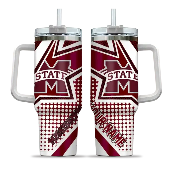 customized mississippi state bulldogs arrow burst maroon curved tumbler best selling.webp