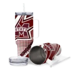 customized mississippi state bulldogs arrow burst maroon curved tumbler best selling.webp
