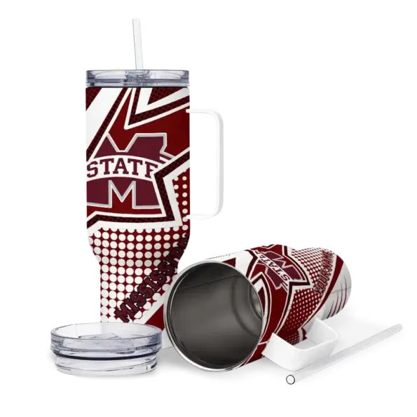 customized mississippi state bulldogs arrow burst maroon curved tumbler high quality.webp