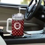 customized mississippi state bulldogs bullseye drips maroon curved tumbler best selling.webp