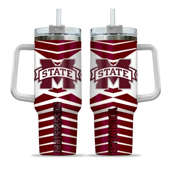 customized mississippi state bulldogs chevron layers maroon curved tumbler best selling.webp