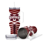 customized mississippi state bulldogs chevron layers maroon curved tumbler best selling.webp