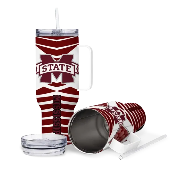 customized mississippi state bulldogs chevron layers maroon curved tumbler high quality.webp