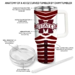 customized mississippi state bulldogs chevron layers maroon curved tumbler best selling.webp