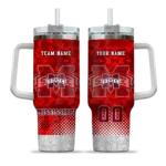customized mississippi state bulldogs geometric prism maroon curved tumbler best selling.webp