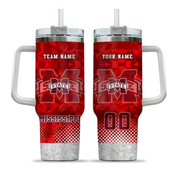 customized mississippi state bulldogs geometric prism maroon curved tumbler best selling.webp