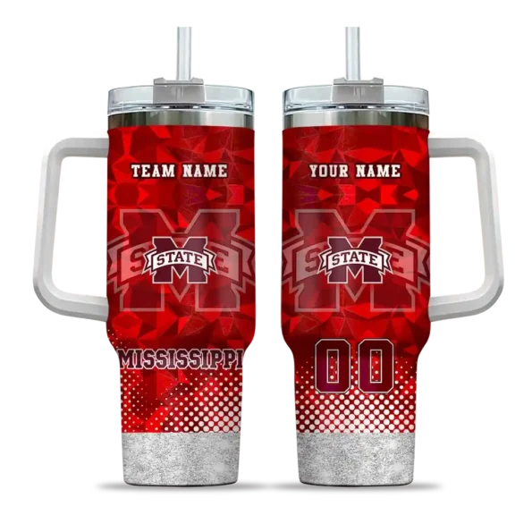 customized mississippi state bulldogs geometric prism maroon curved tumbler best selling.webp