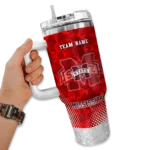 customized mississippi state bulldogs geometric prism maroon curved tumbler best selling.webp