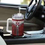 customized mississippi state bulldogs leopard zipper maroon curved tumbler best selling.webp