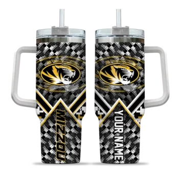 customized missouri tigers chevron angle black curved tumbler best selling.webp