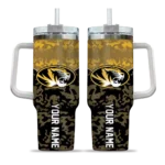 customized missouri tigers chevron stripe black curved tumbler best selling.webp