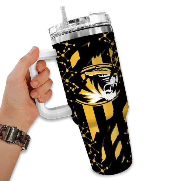 customized missouri tigers claw cut black curved tumbler fashion forward.webp