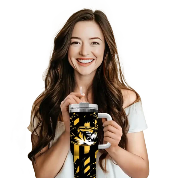 customized missouri tigers claw cut black curved tumbler premium grade.webp