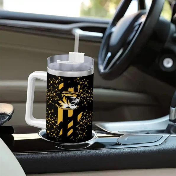 customized missouri tigers claw cut black curved tumbler trendy.webp