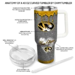 customized missouri tigers heart helmet motif black curved tumbler best selling.webp