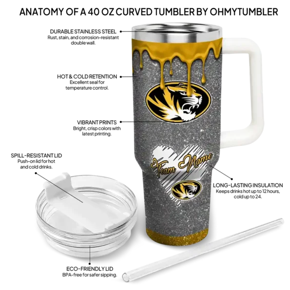 customized missouri tigers heart helmet motif black curved tumbler new arrival.webp