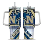 customized navy midshipmen arrow burst blue curved tumbler best selling.webp