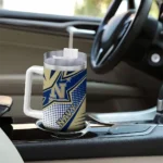 customized navy midshipmen arrow burst blue curved tumbler best selling.webp