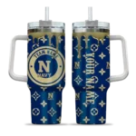 customized navy midshipmen bullseye drips blue curved tumbler best selling.webp