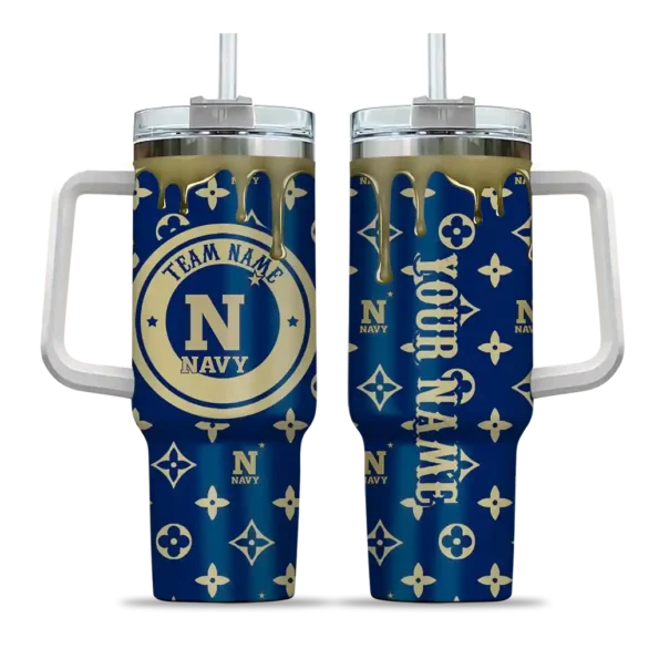 customized navy midshipmen bullseye drips blue curved tumbler best selling.webp