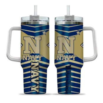 customized navy midshipmen chevron layers blue curved tumbler best selling.webp