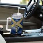 customized navy midshipmen chevron layers blue curved tumbler best selling.webp