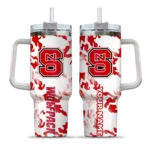 customized nc state wolfpack camo mashup red white curved tumbler best selling.webp