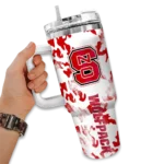 customized nc state wolfpack camo mashup red white curved tumbler best selling.webp