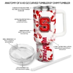 customized nc state wolfpack camo mashup red white curved tumbler best selling.webp